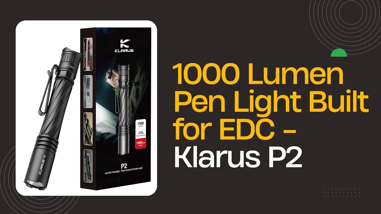 1000 Lumen Pen Light Built for EDC - Klarus P2