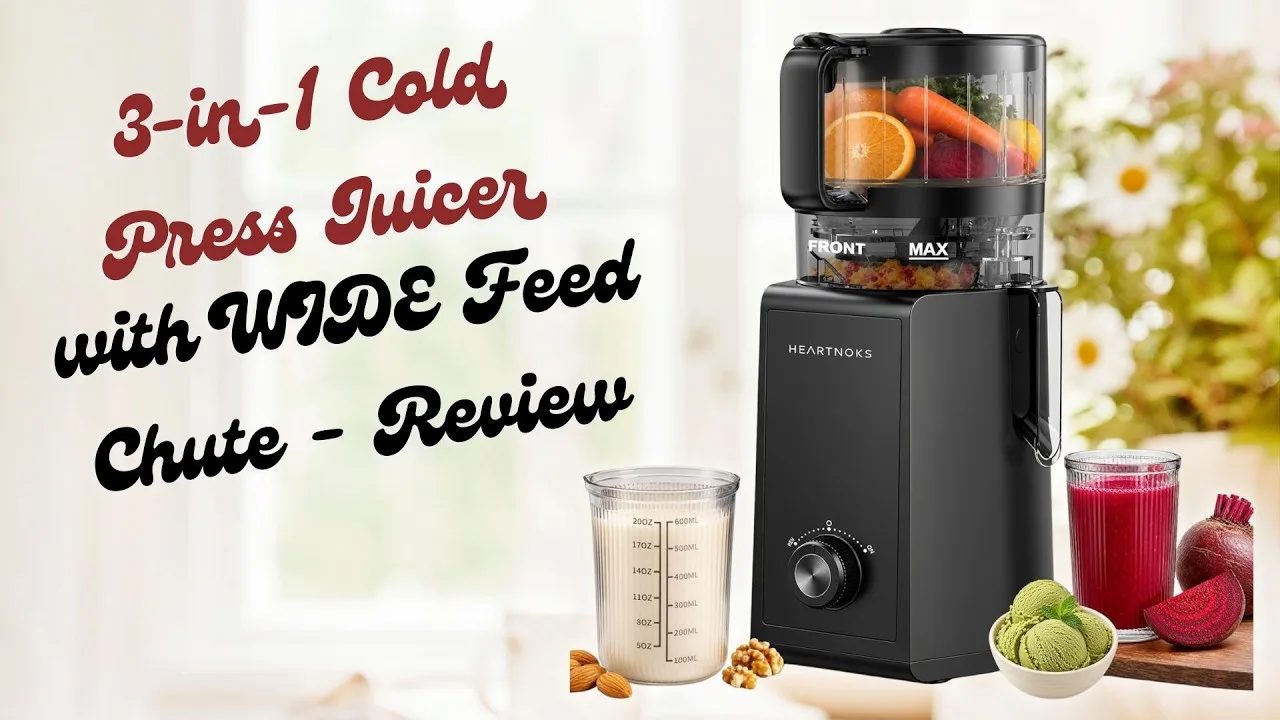 3-in-1 Cold Press Juicer with WIDE Feed Chute - Review