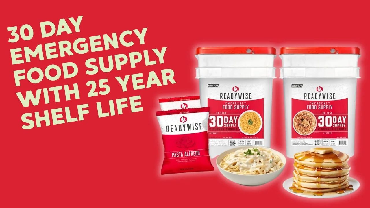 30 Day Emergency Food Supply with 25 Year Shelf Life