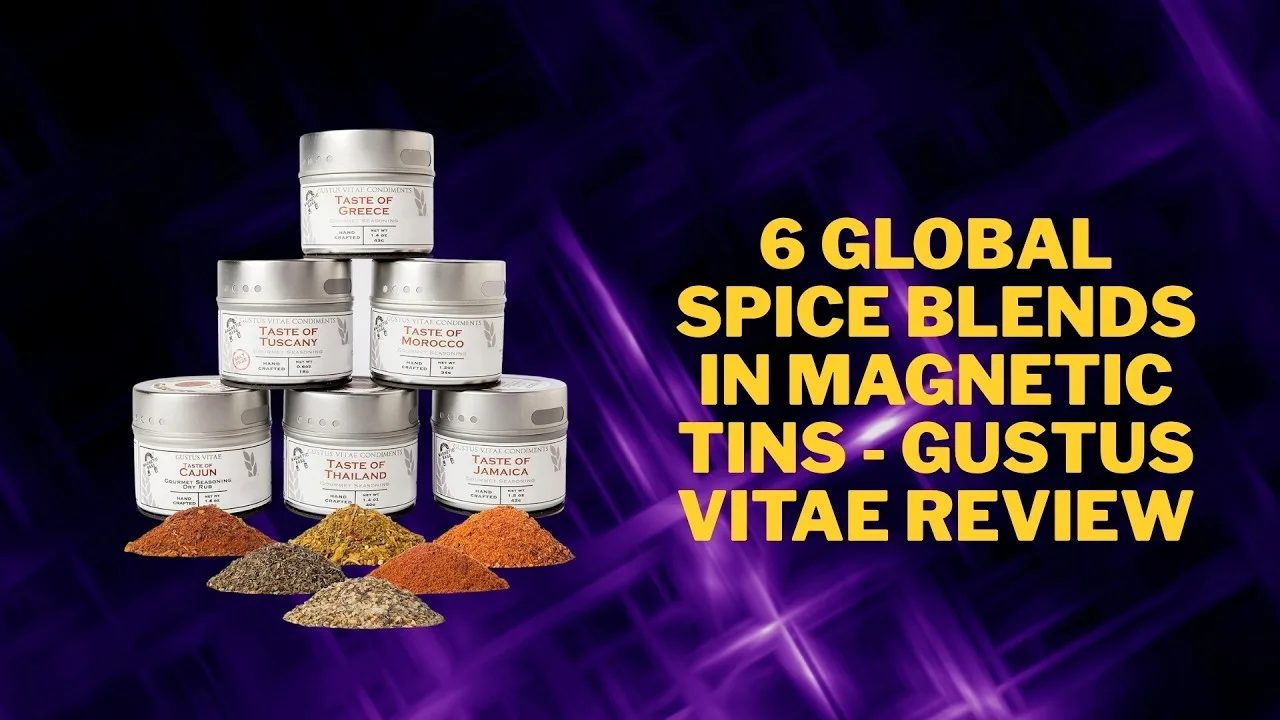 6 Global Spice Blends in Magnetic Tins - Gustus Vitae Review