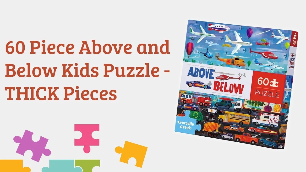 60 Piece Above and Below Kids Puzzle - THICK Pieces