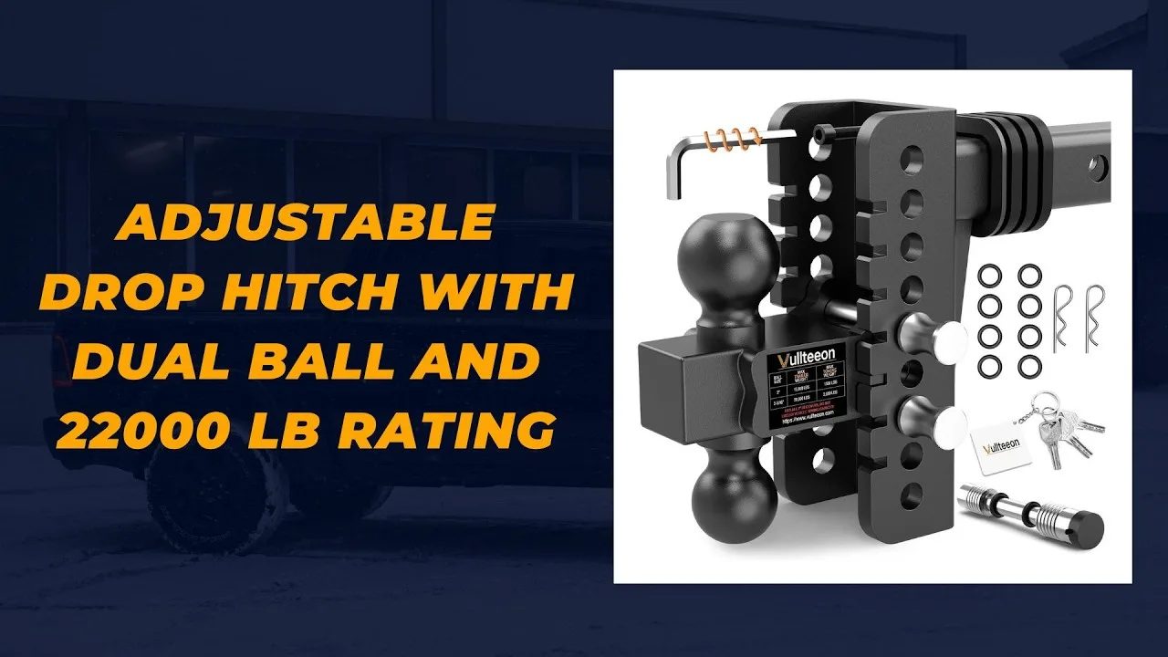 Adjustable Drop Hitch with Dual Ball and 22000 LB Rating