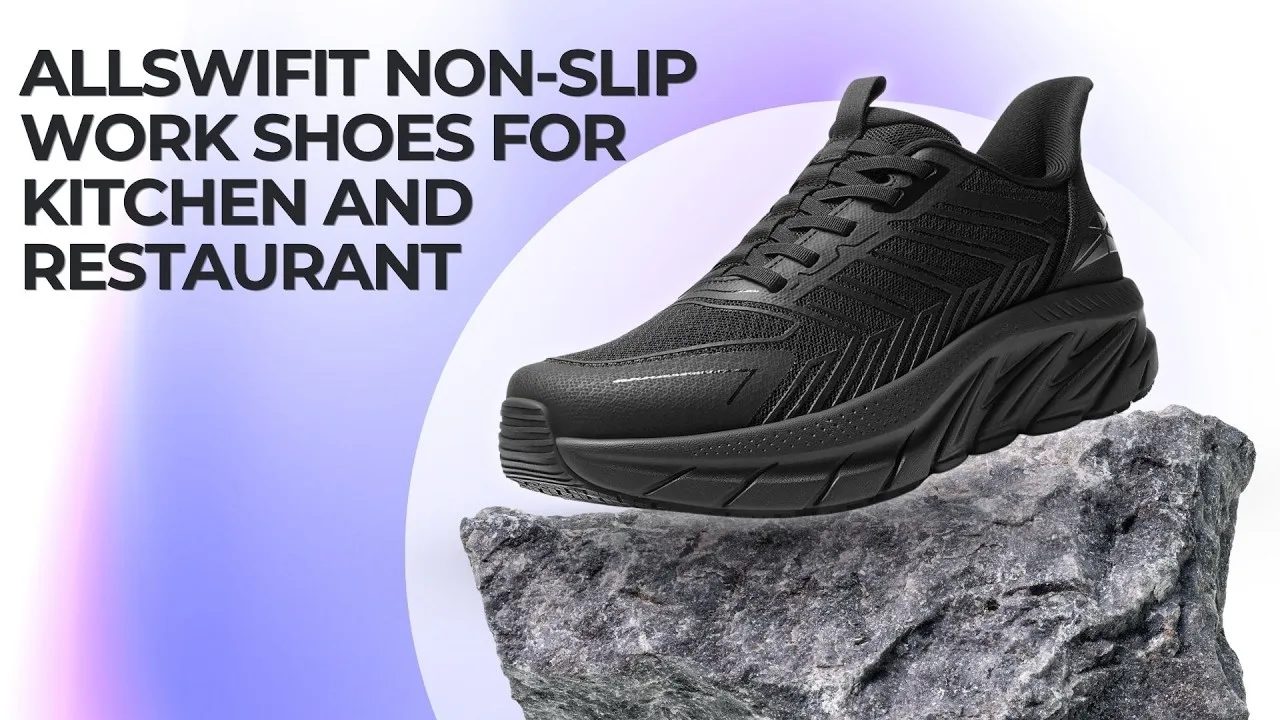 ALLSWIFIT Non-Slip Work Shoes for Kitchen and Restaurant