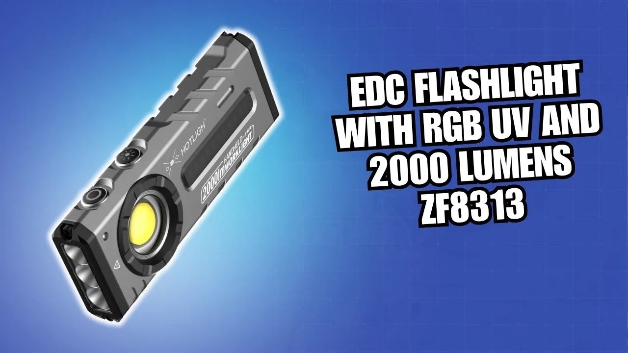 EDC Flashlight with RGB, UV, and 2000 Lumens - ZF8313