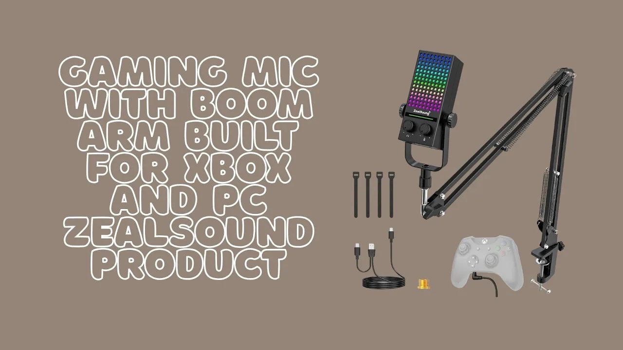 Gaming Mic with Boom Arm Built for Xbox and PC - ZealSound