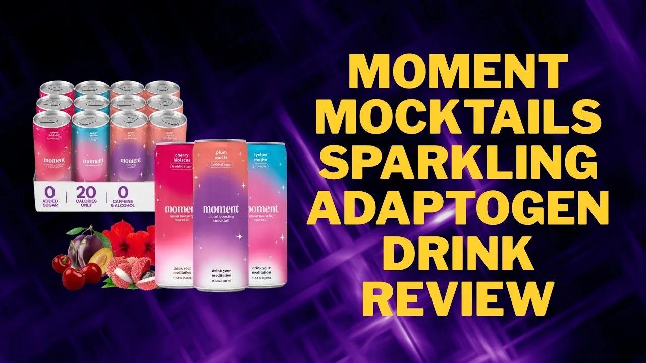 Moment Mocktails SPARKLING Adaptogen Drink - Review