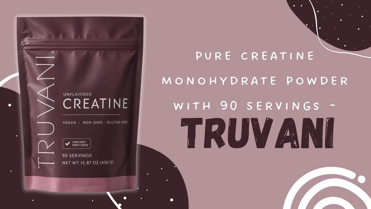 Pure Creatine Monohydrate Powder with 90 Servings - Truvani