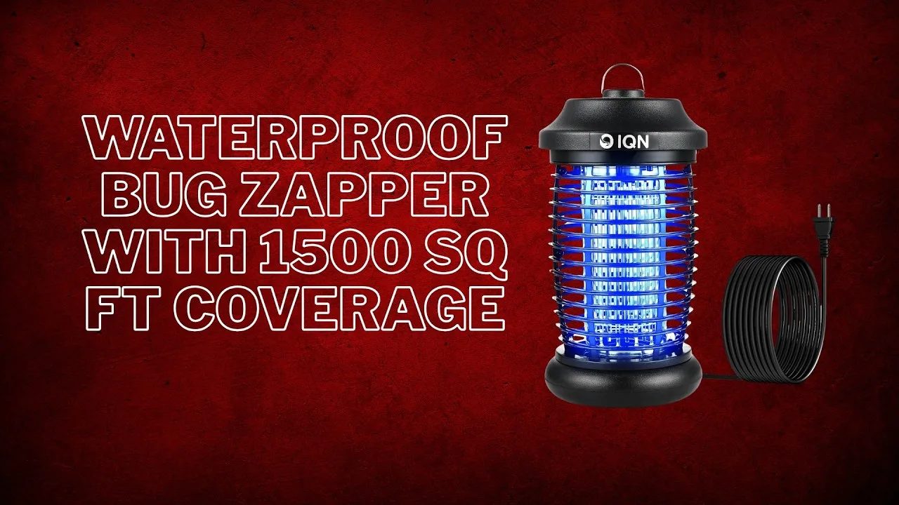 Waterproof Bug Zapper with 1500 Sq Ft Coverage